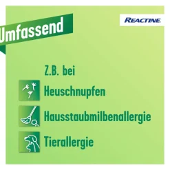 Reactine Allergietabletten mit Cetirizin bei Allergien, z.B. Heuschnupfen oder Hausstaubmilbenallergie><noscript><img width=