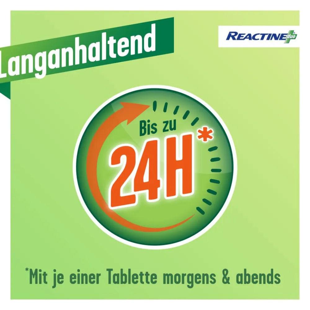 Reactine Duo mit und Pseudoephedrin bei Allergien mit verstopfter Nase>Cetirizin Sale