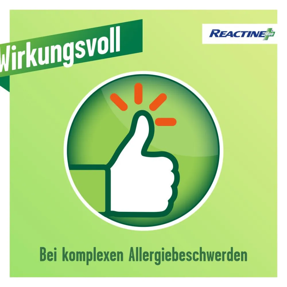 Reactine Duo mit und Pseudoephedrin bei Allergien mit verstopfter Nase>Cetirizin Sale