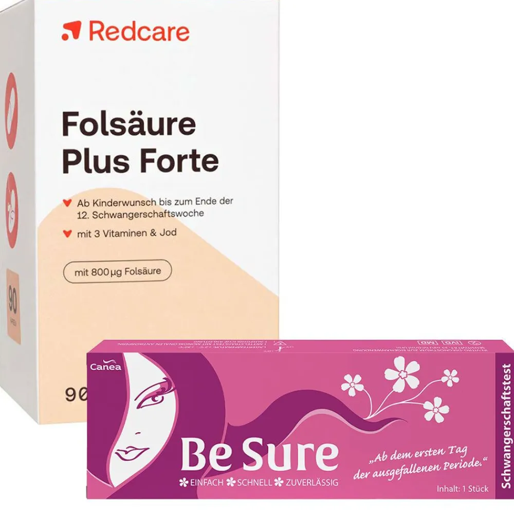 Folsäure Plus Forte + Be Sure Schwangerschaftstest>Redcare Online