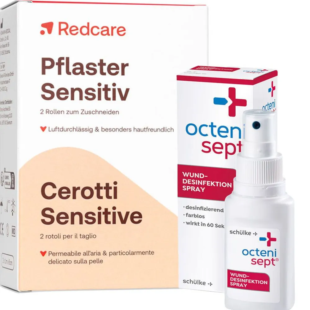 Redcare Pflaster Sensitiv + octenisept® Wund-Desinfektions-Spray| New