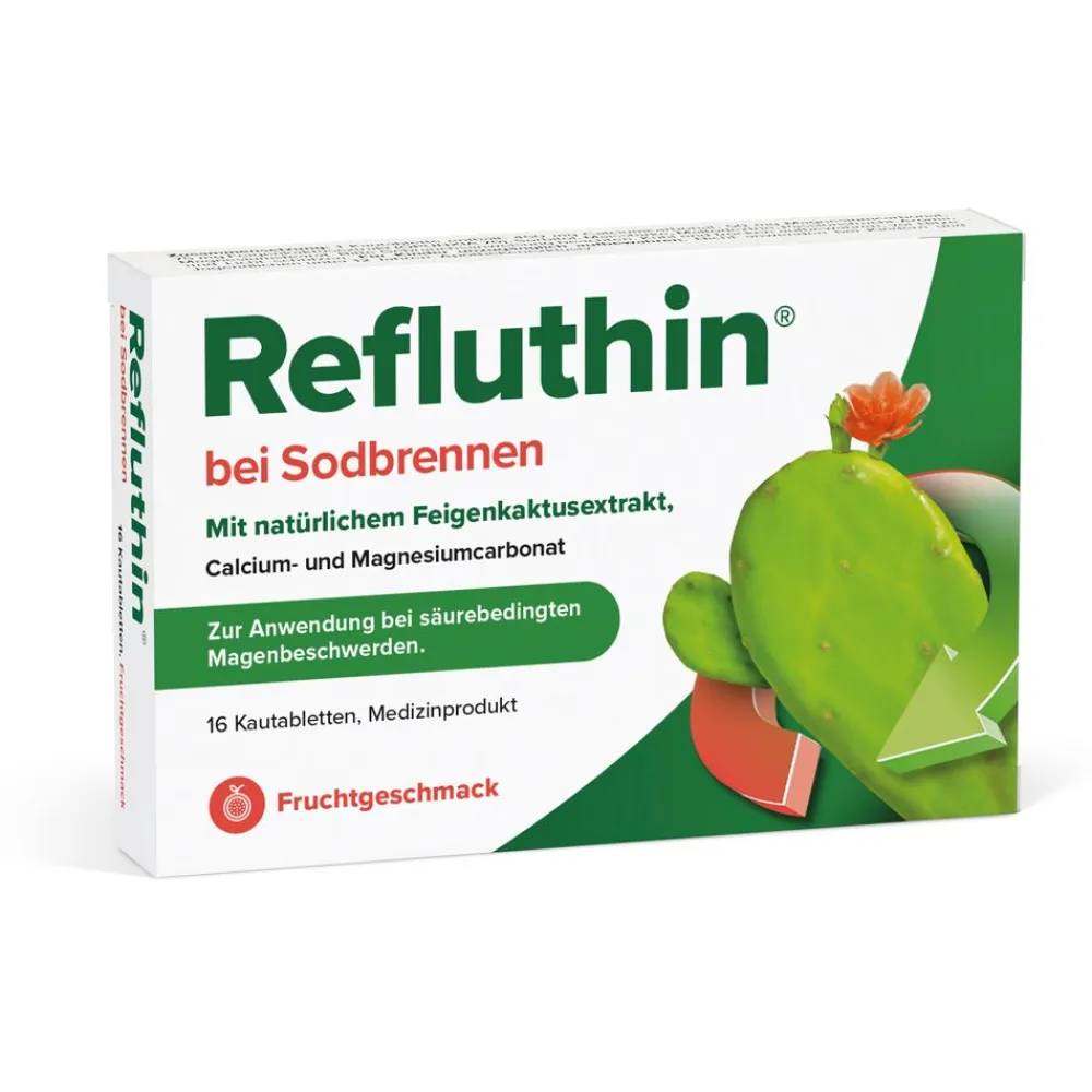 Refluthin® bei Sodbrennen - Fruchtgeschmack - Schnelle Hilfe bei Reflux - Schützt die Speiseröhre - gut verträglich - Jetzt 20% mit dem Code schwabe20 sparen*> Hot