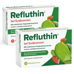 Refluthin® bei Sodbrennen Frucht + Refluthin® bei Sodbrennen Minze - Jetzt 20% mit dem Code schwabe20 sparen*> Sale