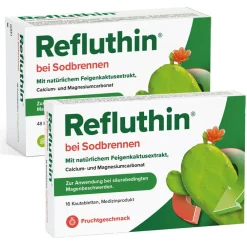 Refluthin® bei Sodbrennen Minze + Refluthin® bei Sodbrennen Frucht - Jetzt 20% mit dem Code schwabe20 sparen*> New