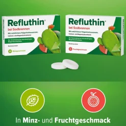 Refluthin® bei Sodbrennen - Minzgeschmack - Schnelle Hilfe bei Reflux - Schützt die Speiseröhre - gut verträglich - Jetzt 20% mit dem Code schwabe20 sparen*><noscript><img width=