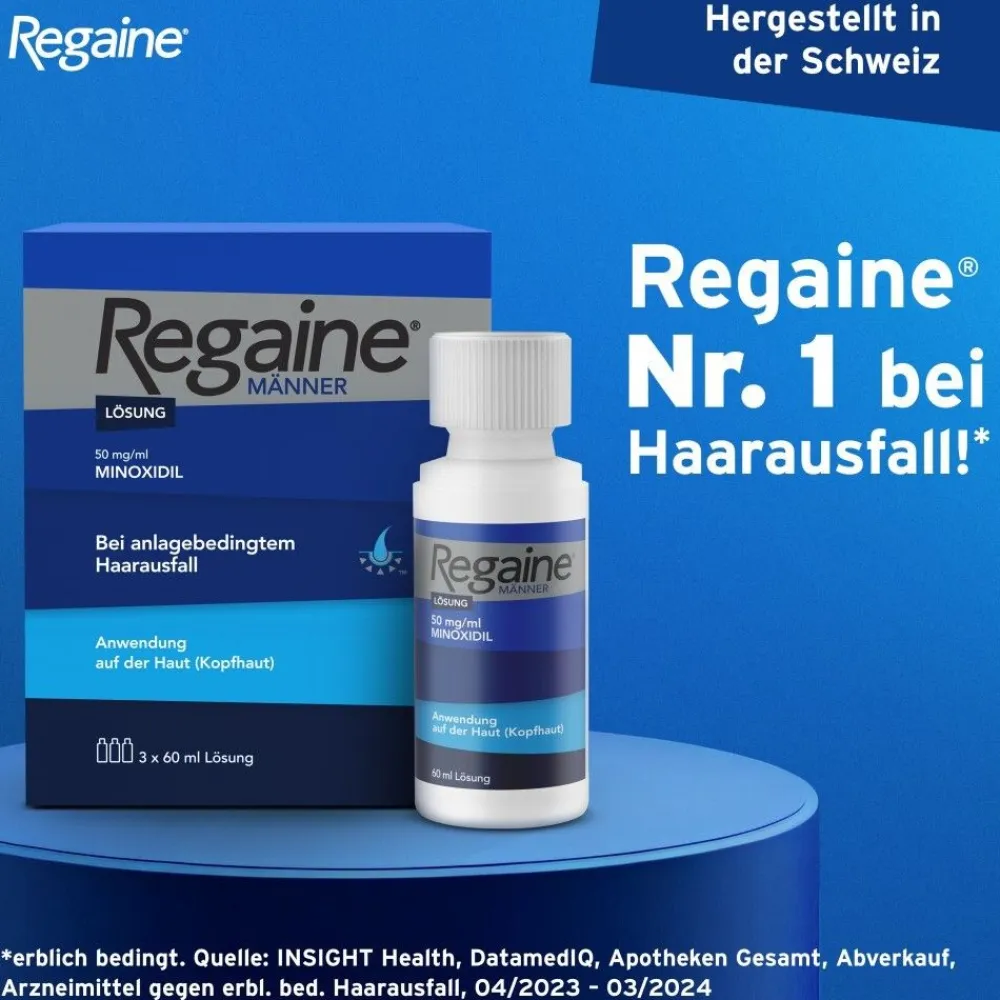 Regaine Männer Lösung mit Minoxidil bei erblich bedingtem Haarausfall> Sale