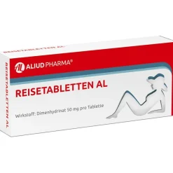 Reisetabletten AL bei Schwindel, Übelkeit und Erbrechen|Aliud Clearance
