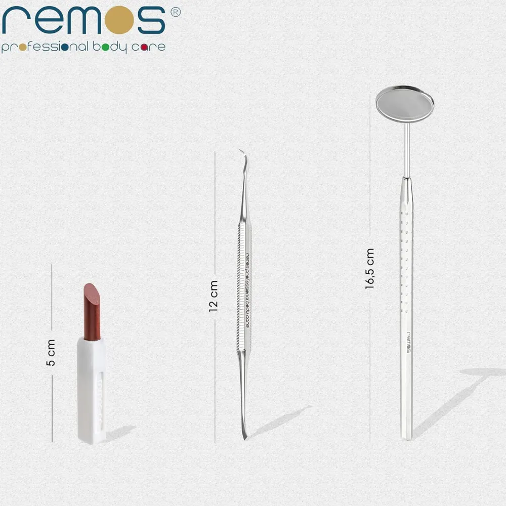 Zahnradierer, Zahnsteinentferner & Dentalspiegel Set|Remos Best