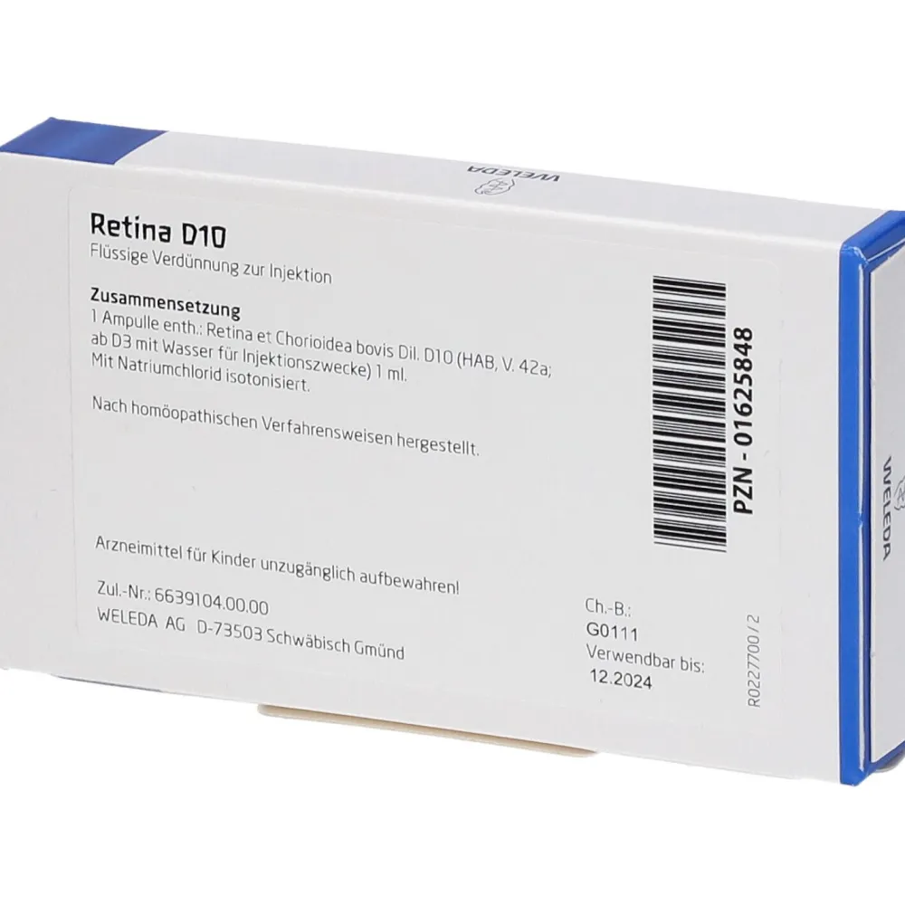 Retina Et Chorioidea D10 Ampullen>WELEDA Sale