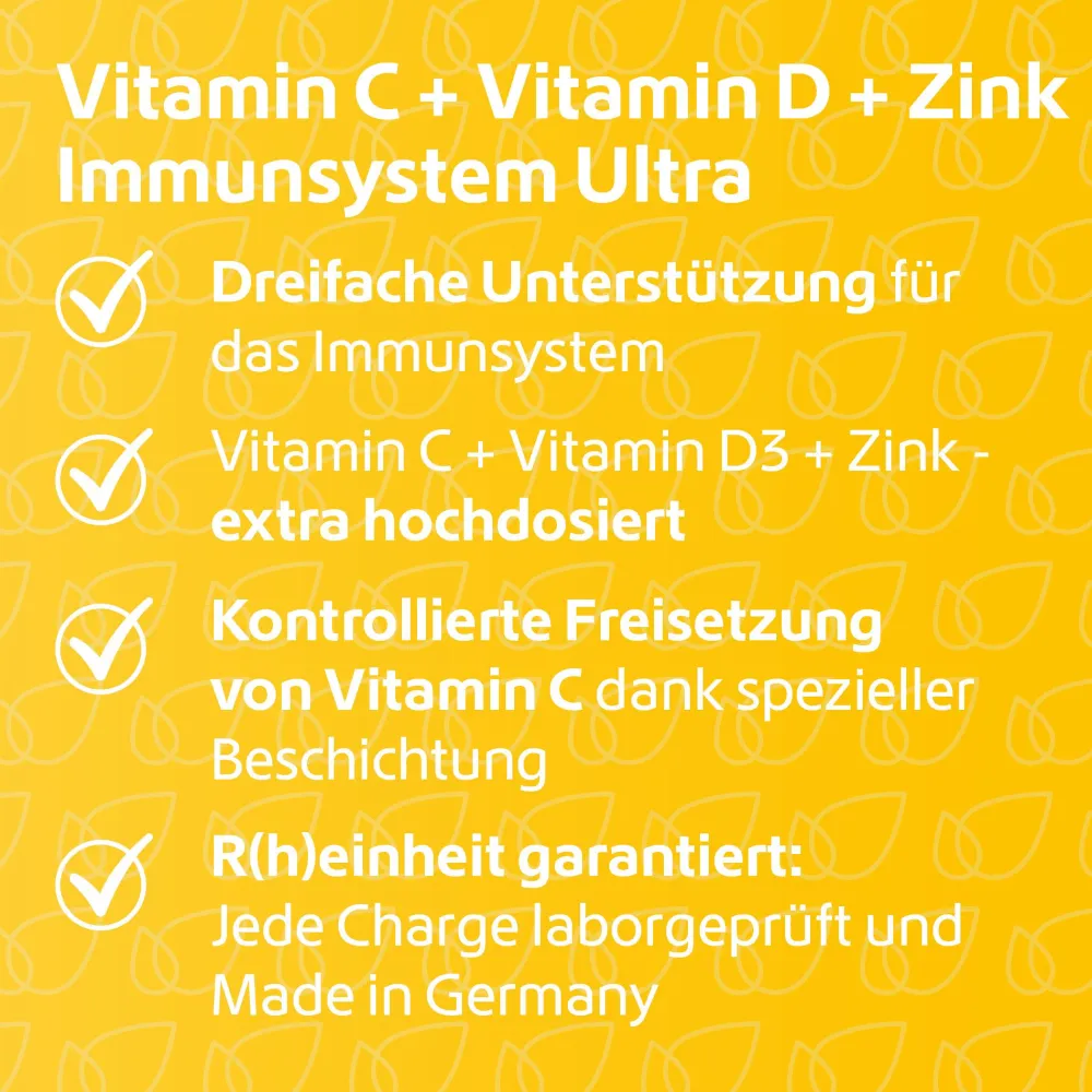 Vitamin C + Vitamin D + Zink Immunsystem Ultra>R(h)ein Nutrition Discount