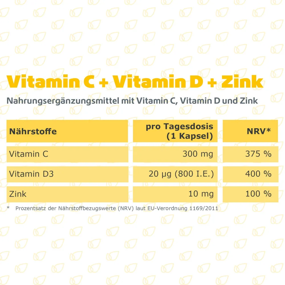 Vitamin C + Vitamin D + Zink Immunsystem Ultra>R(h)ein Nutrition Discount
