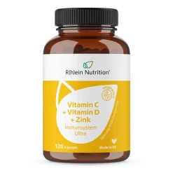 Vitamin C + Vitamin D + Zink Immunsystem Ultra|R(h)ein Nutrition Hot