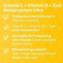 Vitamin C + Vitamin D + Zink Immunsystem Ultra|R(h)ein Nutrition Hot