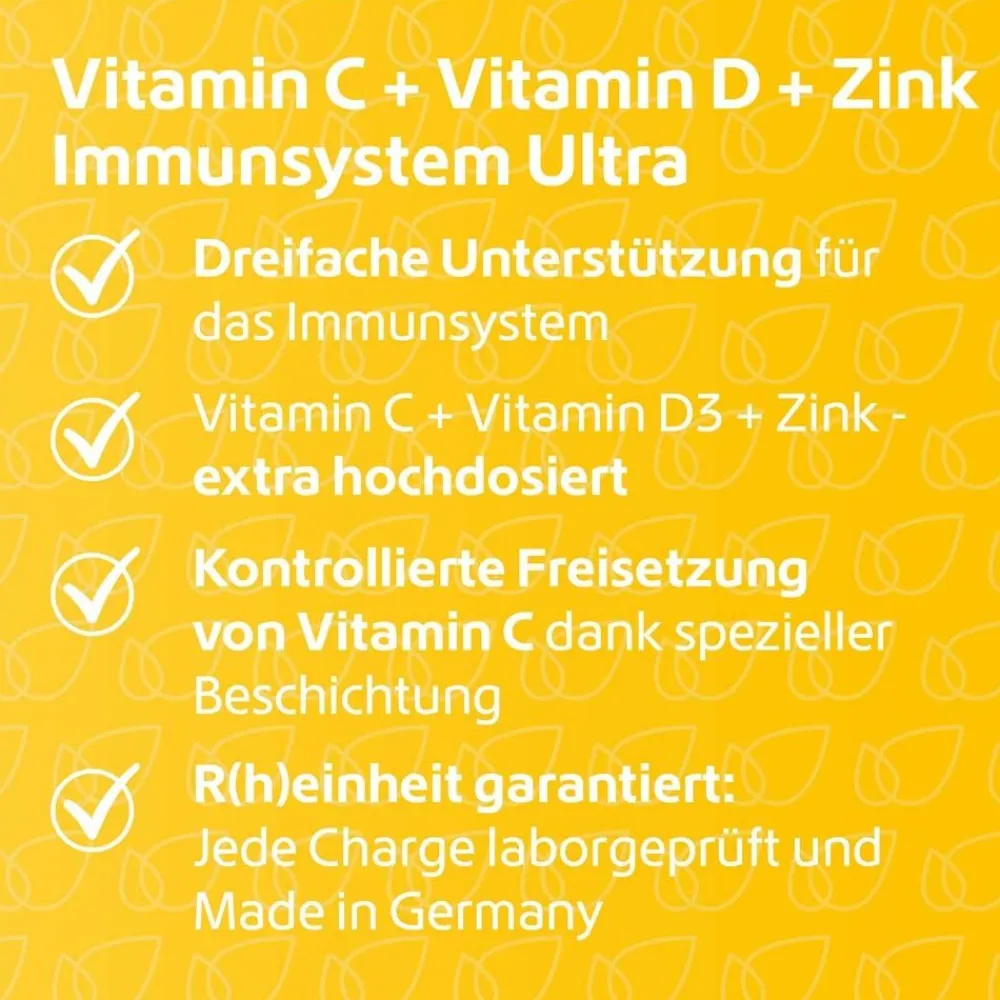 Vitamin C + Vitamin D + Zink Immunsystem Ultra|R(h)ein Nutrition Hot