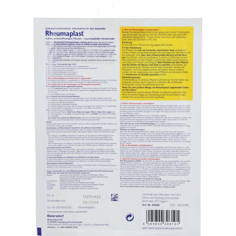 Rheumaplast®> Hot