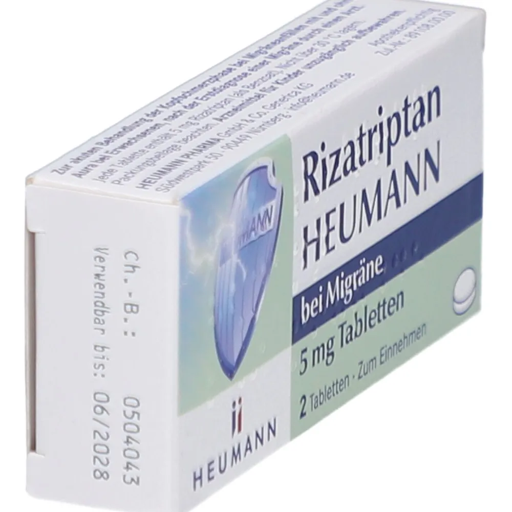 Rizatriptan HEUMANN bei Migräne 5 mg Tabletten| New