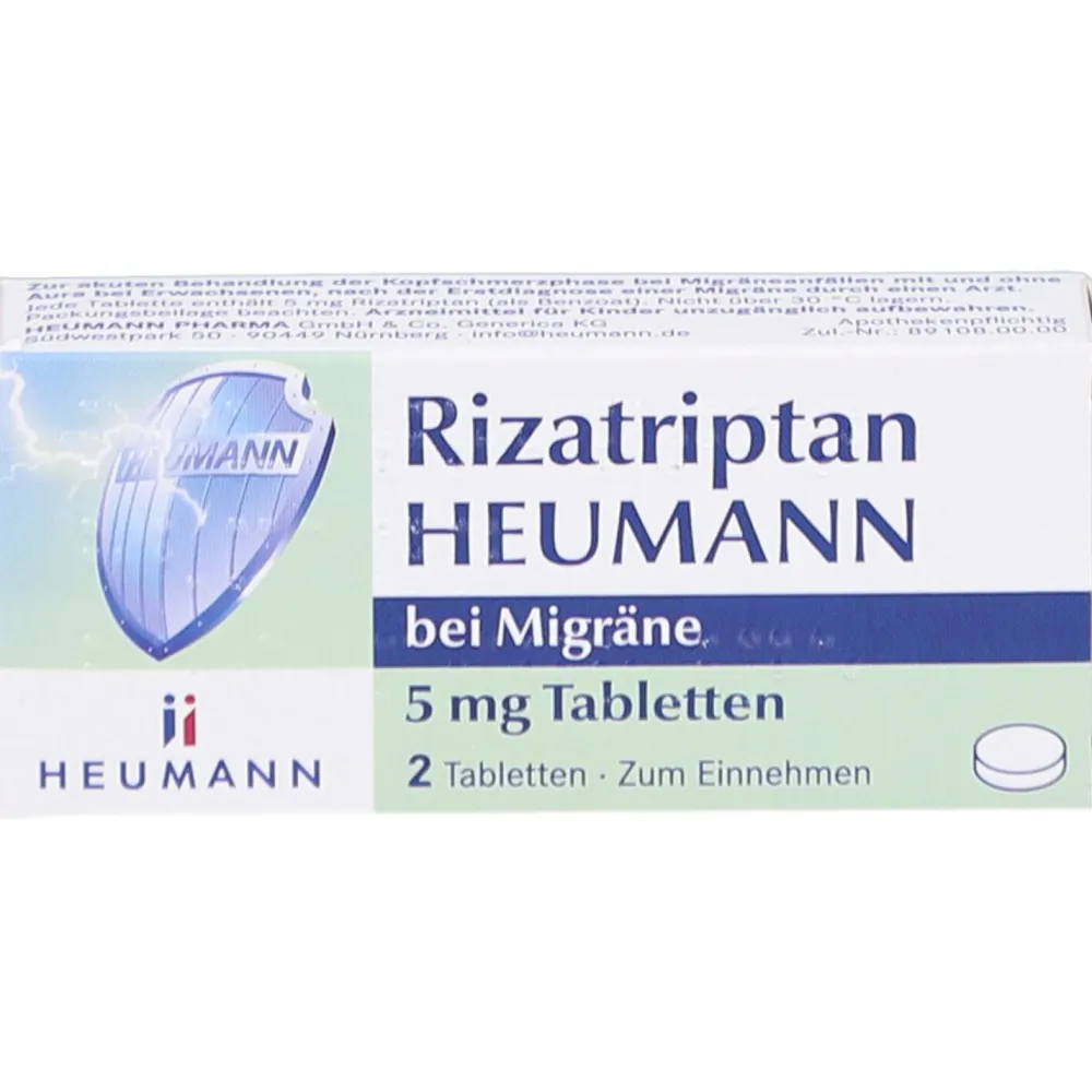 Rizatriptan HEUMANN bei Migräne 5 mg Tabletten| New