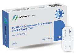 Safecare 3in1 Influenza A+B COVID-19 Antigen Combo Schnelltest + Gratis BLT Desinfektionsmittel| New