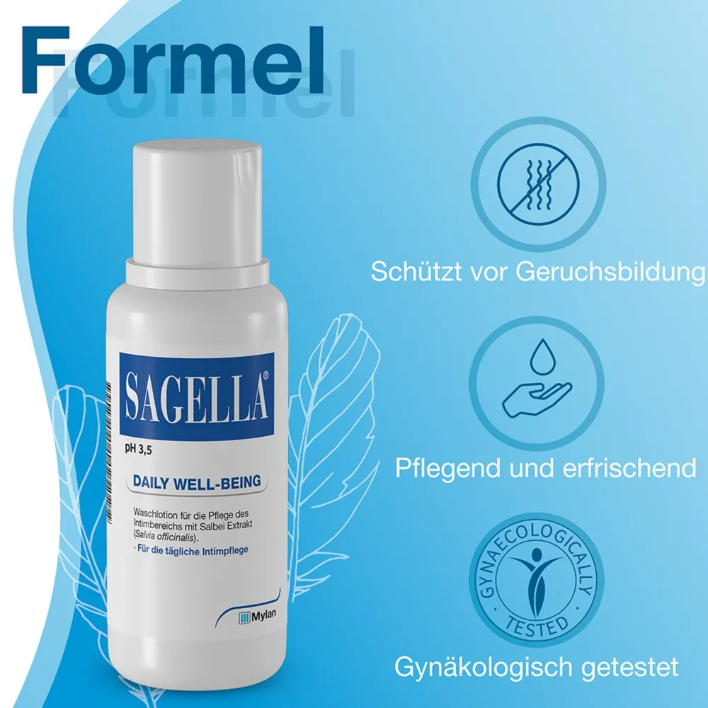 pH 3,5 – DAILY WELL-BEING: Intimwaschlotion mit Milchsäure und Salbei-Extrakt - Jetzt 10% mit dem Code cooper10 sparen*>SAGELLA New