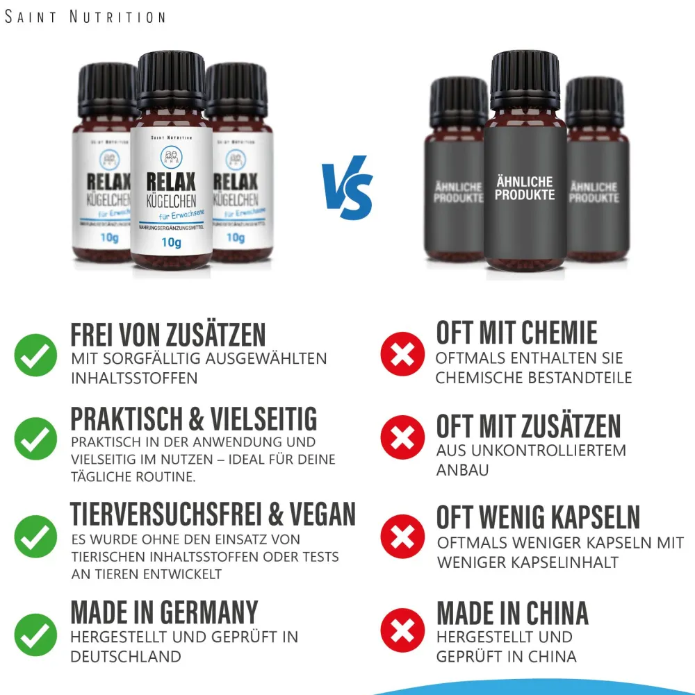® | Relax Kügelchen für Erwachsene | für ruhige Momente>SAINT NUTRITION Hot