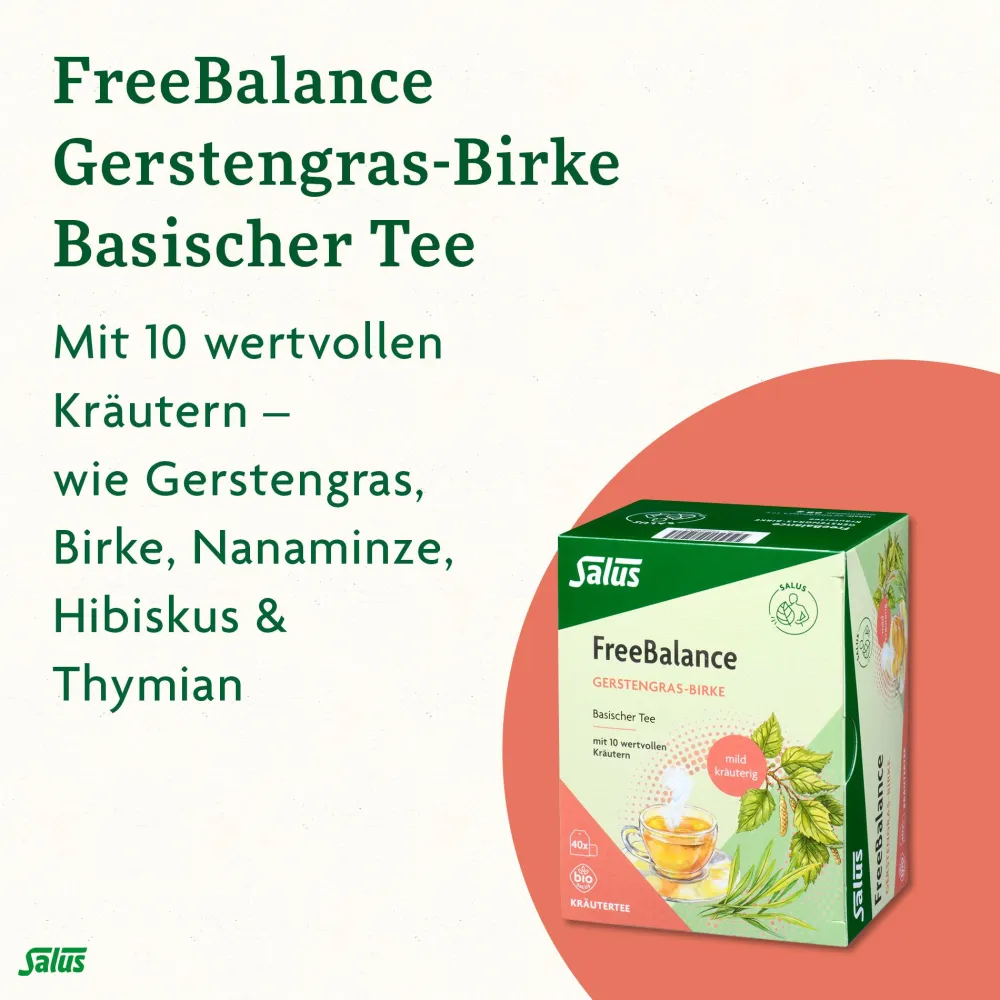 FreeBalance Gerstengras-Birke Basischer Tee>Salus Online