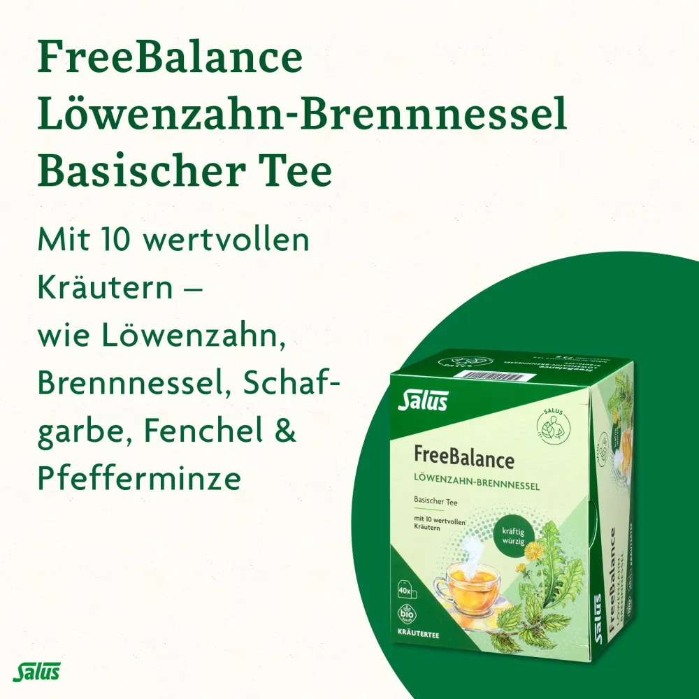 FreeBalance Löwenzahn-Brennnessel Basischer Tee>Salus Sale