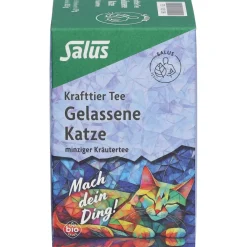 Krafttier Tee Gelassene Katze – Minziger Bio-Kräutertee mit Ashwagandha, 15 Filterbeutel><noscript><img width=
