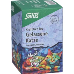 Krafttier Tee Gelassene Katze – Minziger Bio-Kräutertee mit Ashwagandha, 15 Filterbeutel><noscript><img width=