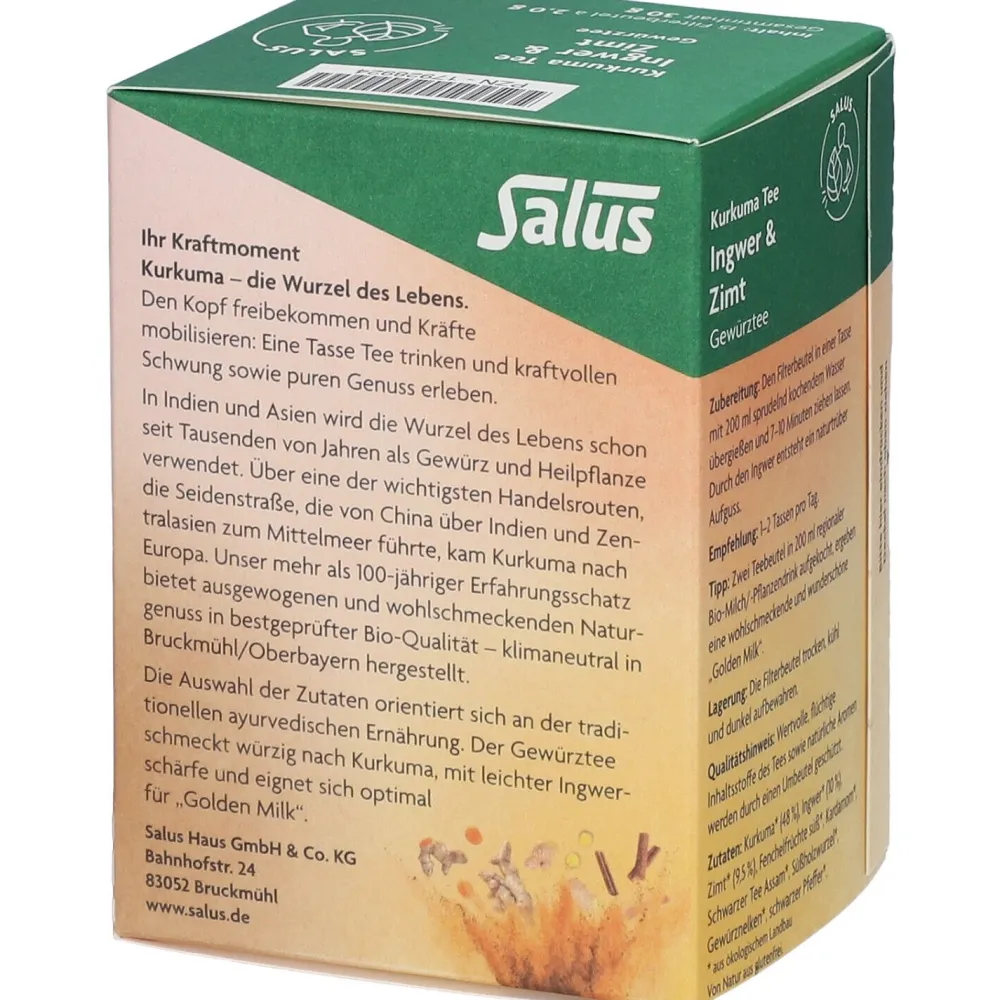 ® Kurkuma Tee Ingwer & Zimt|Salus Hot