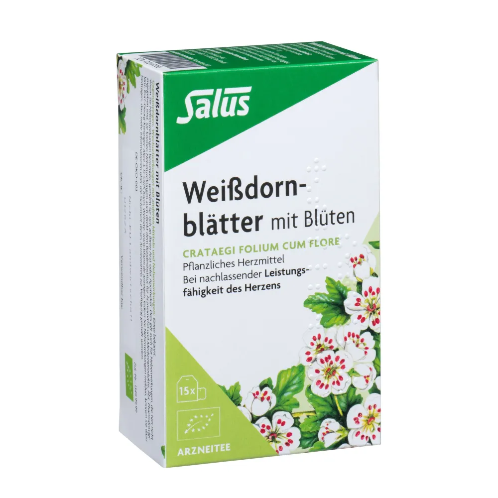 ® Weißdornblätter mit Blüten>Salus