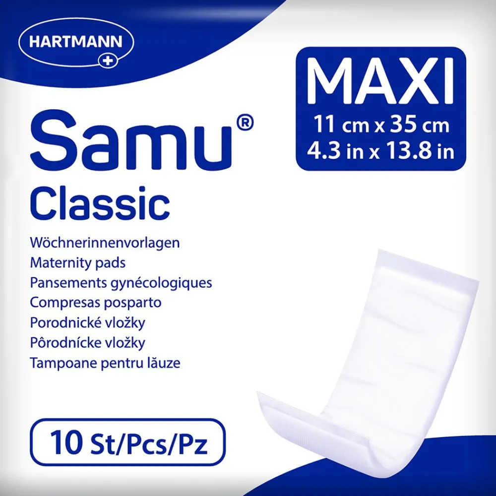 Samu Wöcherinnen-Vorlagen Classic Maxi 11 x 35 cm, Wochenbettbinden Einlagen für die Zeit nach der Geburt| Best