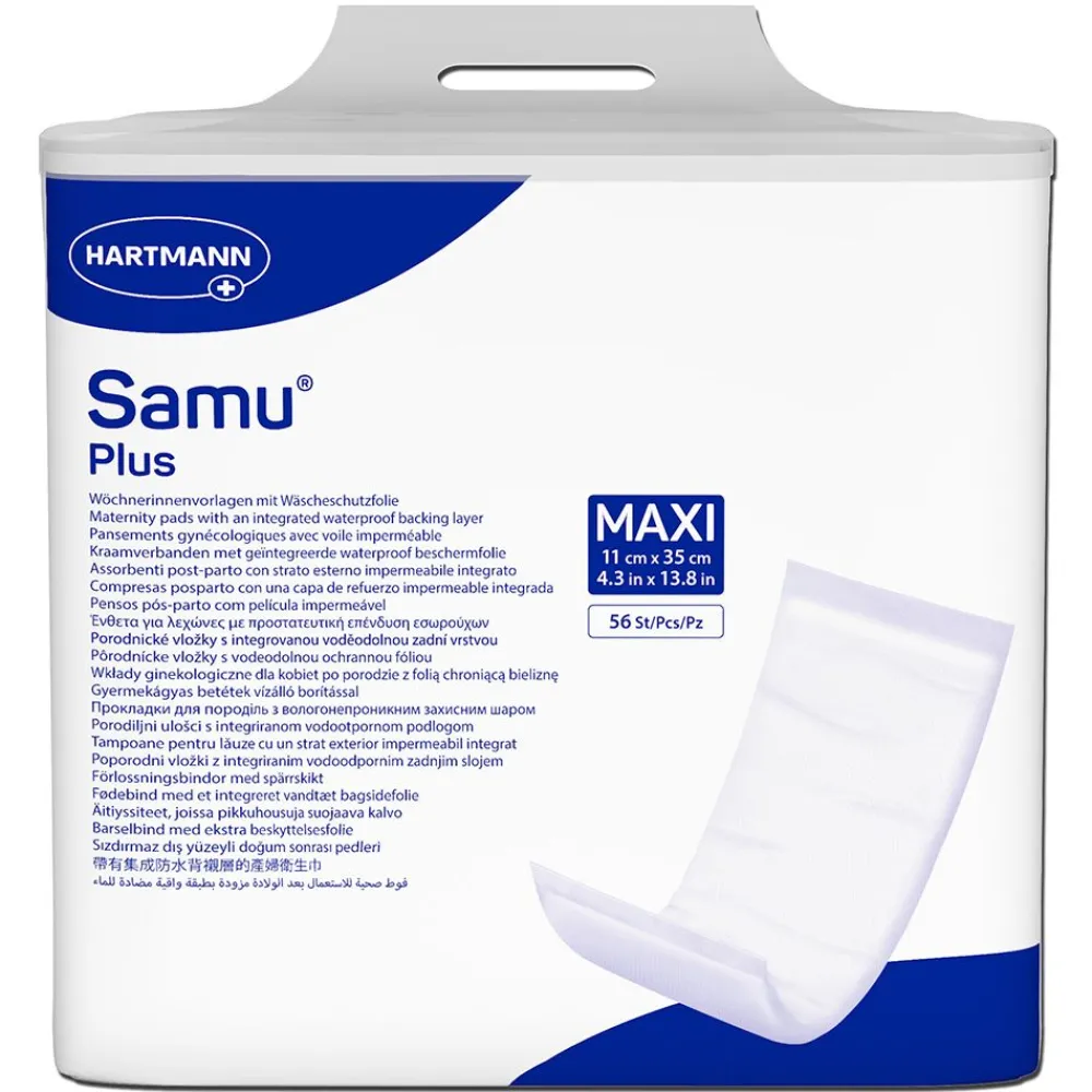 Samu Wöcherinnen-Vorlagen Plus Maxi 11 x 35 cm, Wochenbettbinden Einlagen für die Zeit nach der Geburt> Hot