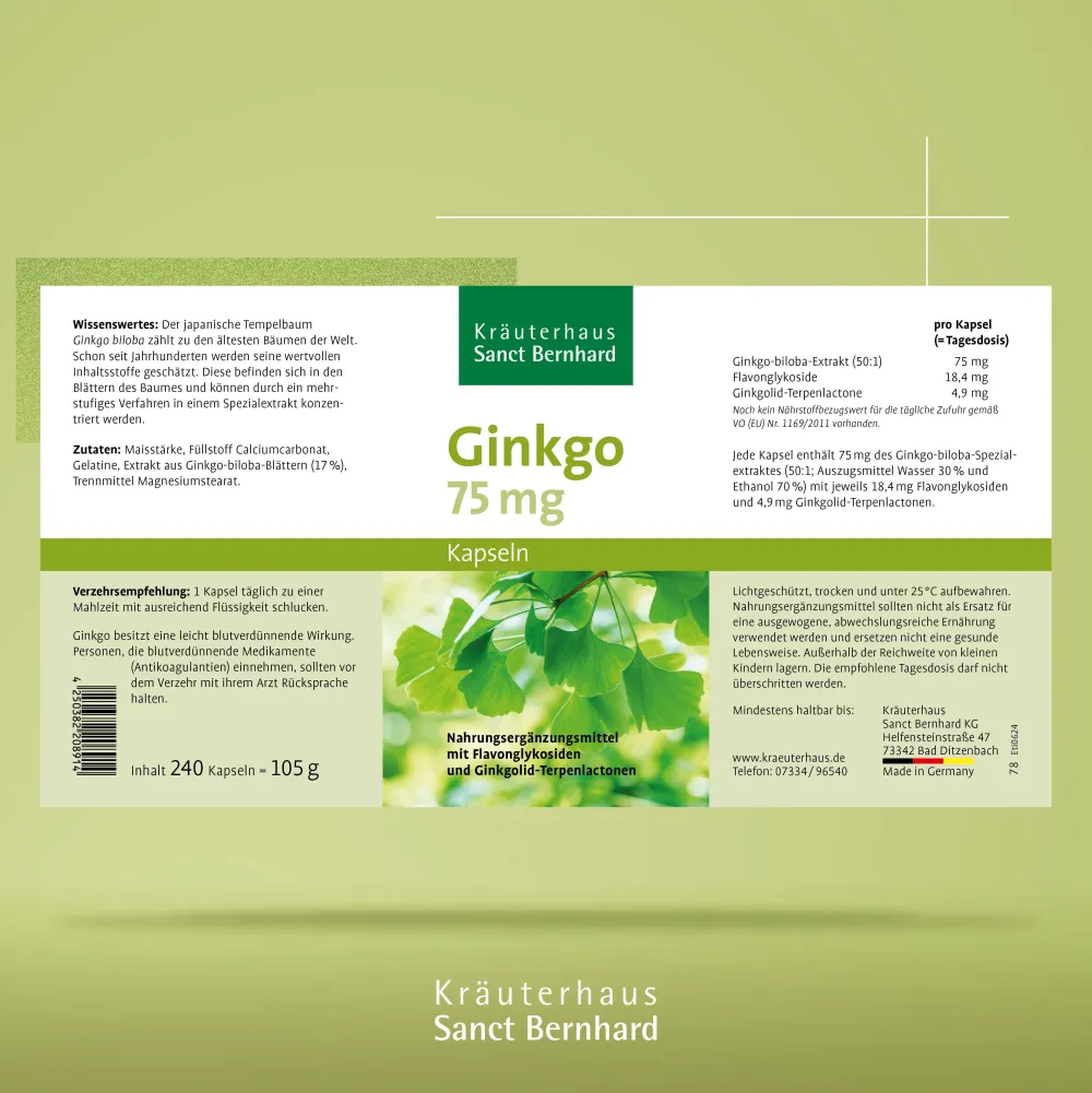 Ginkgo-Kapseln|Sanct Bernhard Best