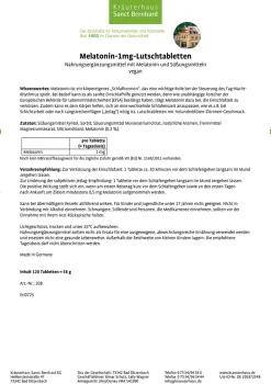 Melatonin-1 mg-Lutschtabletten>Sanct Bernhard Best