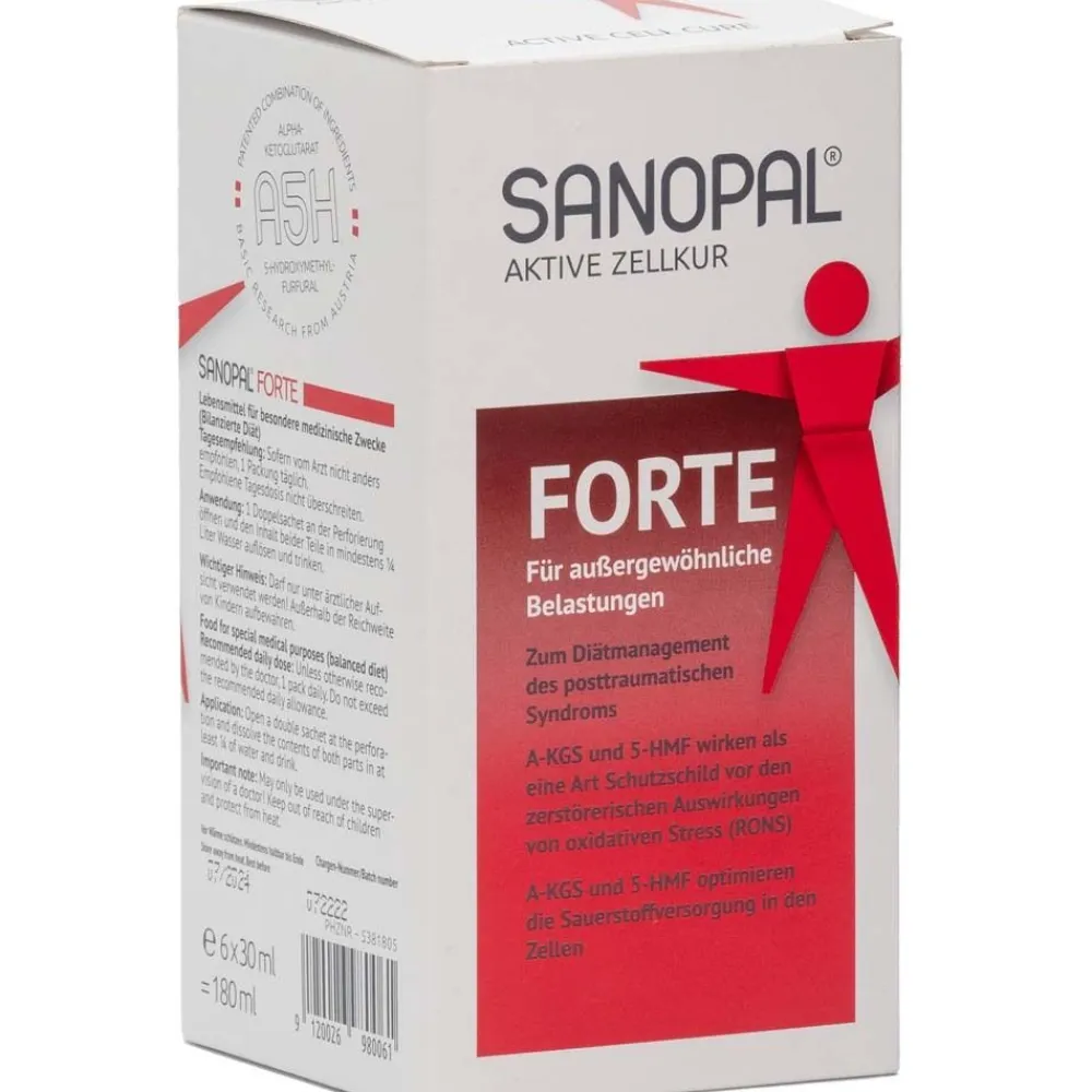 SANOPAL FORTE Trinklösung bei Erschöpfung, Long-COVID, Burnout sowie vor/nach Operationen und Chemotherapien| Online