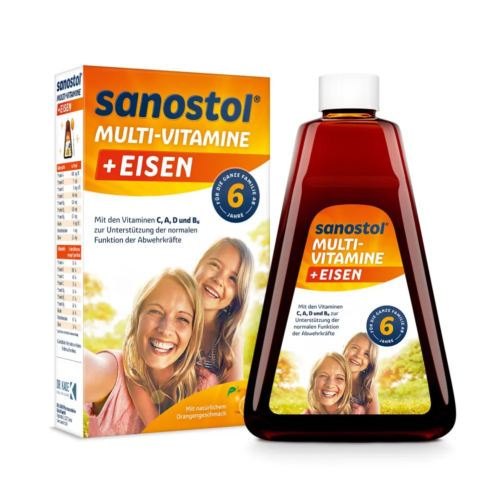 plus Eisen mit 9 wichtigen Vitaminen und Eisen>Sanostol New