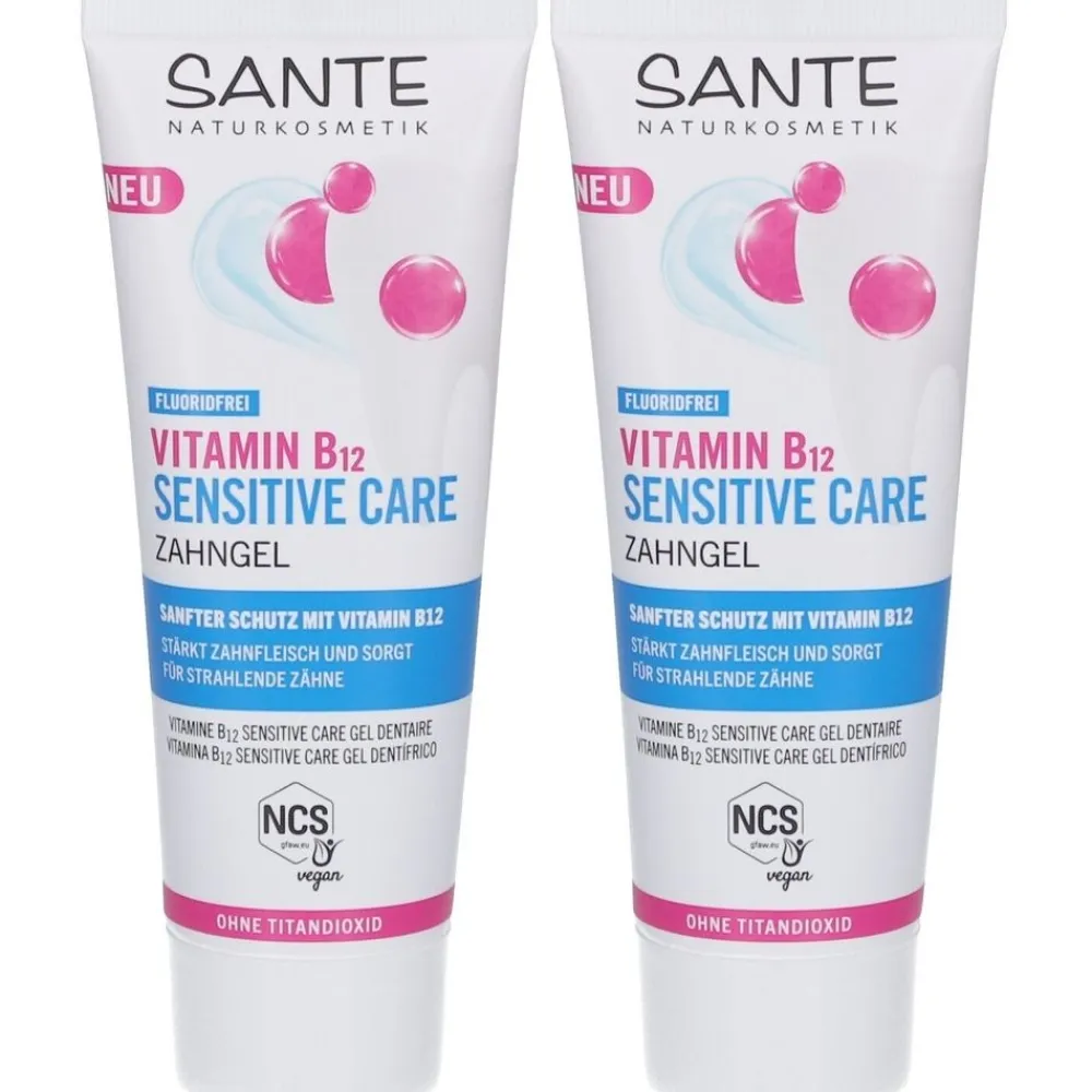 SANTE® Vitamin B12 Sensitive Care Zahngel – fluoridfrei, ohne Titandioxid> New