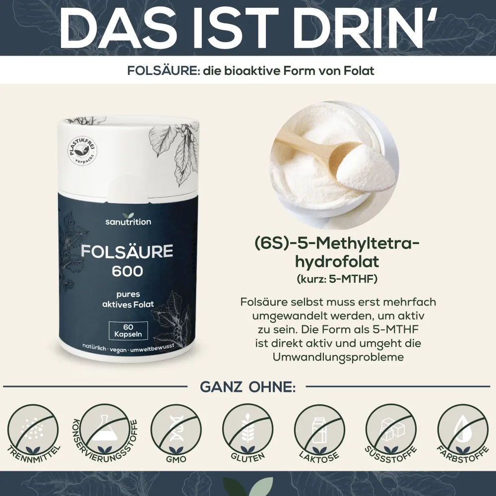 Sanutrition® - Folsäure 600 µg| Sale