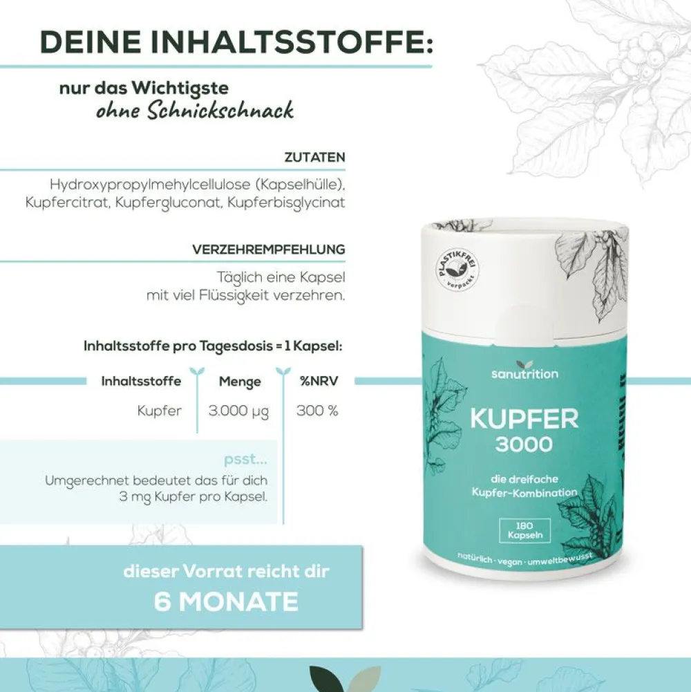 ® - Kupfer 3.000 µg>sanutrition