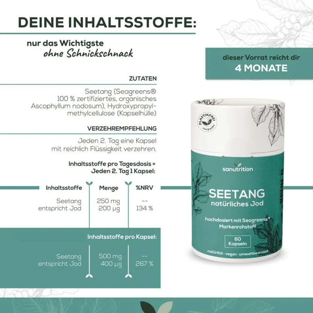 ® - Seetang 500 mg (natürliches Jod)>sanutrition Sale
