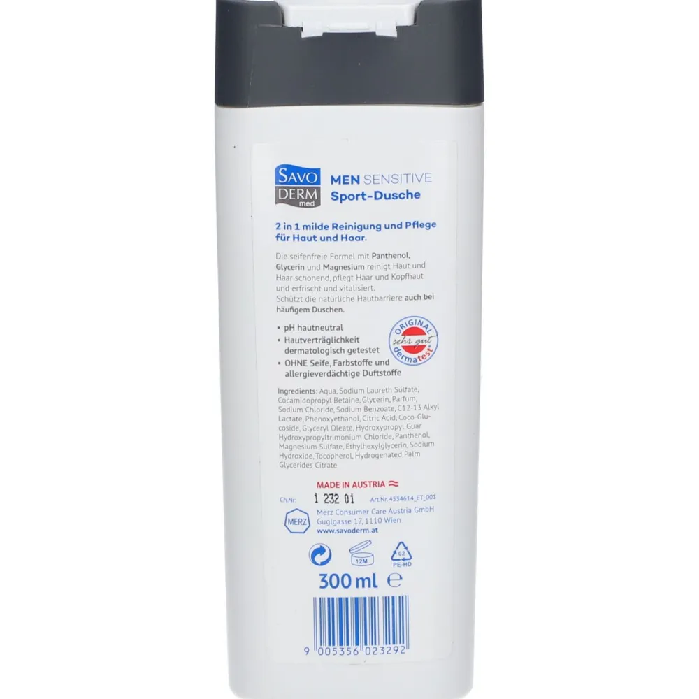 SAVODERM med MEN Sensitive Sport-Dusche> Discount
