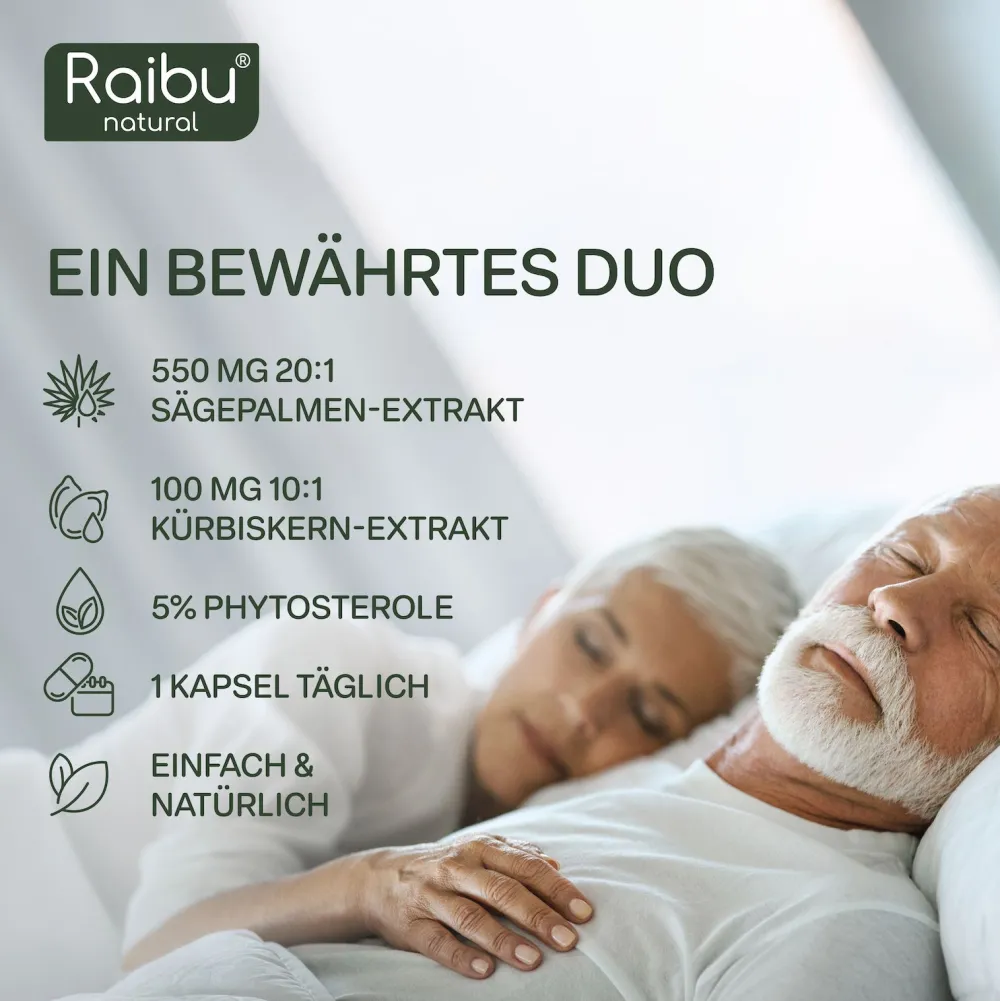 Saw Palmetto (Sägepalme) Kapseln, 20:1 Extrakt, Hergestellt in Deutschland ->Raibu Clearance