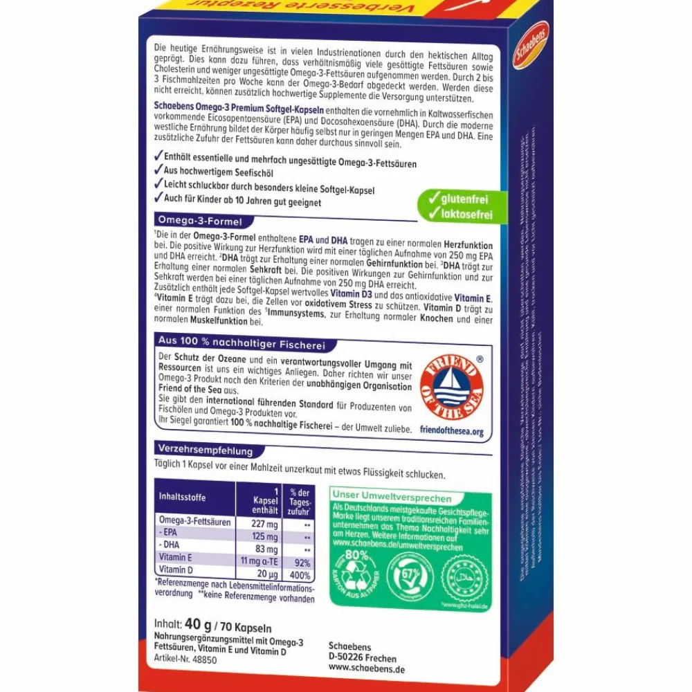 Schaebens Omega-3 Premium + Vitamin D> Outlet