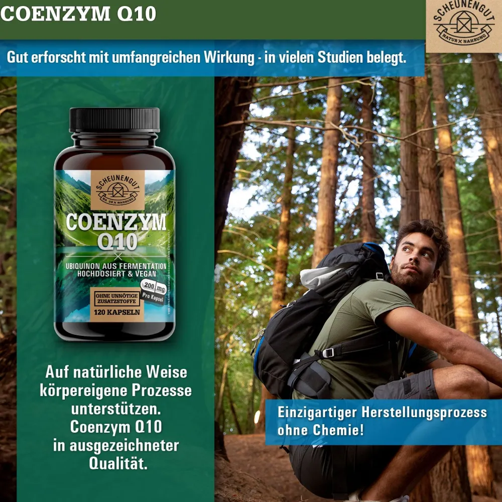 ® Coenzym Q10 | pflanzlicher Rohstoff aus Fermentation | 200mg pro Kapsel>SCHEUNENGUT Clearance