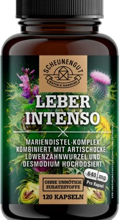 ® LEBER INTENSO | Hochdosierte Leber Kapseln 100% natürlich>SCHEUNENGUT New