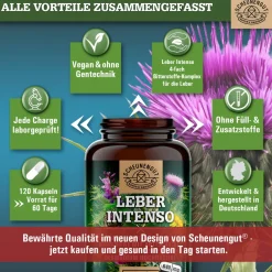 ® LEBER INTENSO | Hochdosierte Leber Kapseln 100% natürlich><noscript><img width=