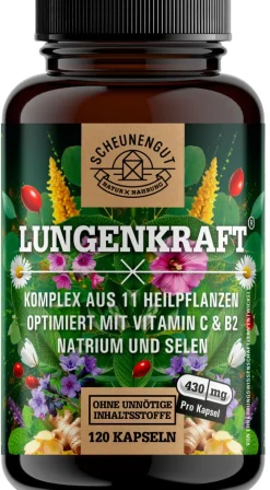 ® LUNGENKRAFT® | Lungenkraut Kapseln | Komplex mit isländisch Moos, Salbei uvm>SCHEUNENGUT Outlet
