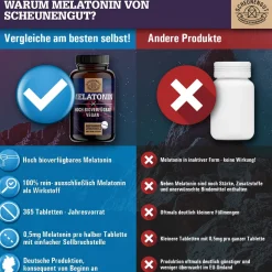 ® Melatonin | Schlafkomplex mit 1mg Melatonin pro Tablette | 100% natürlich|SCHEUNENGUT Clearance