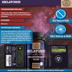 ® Melatonin | Schlafkomplex mit 1mg Melatonin pro Tablette | 100% natürlich|SCHEUNENGUT Clearance