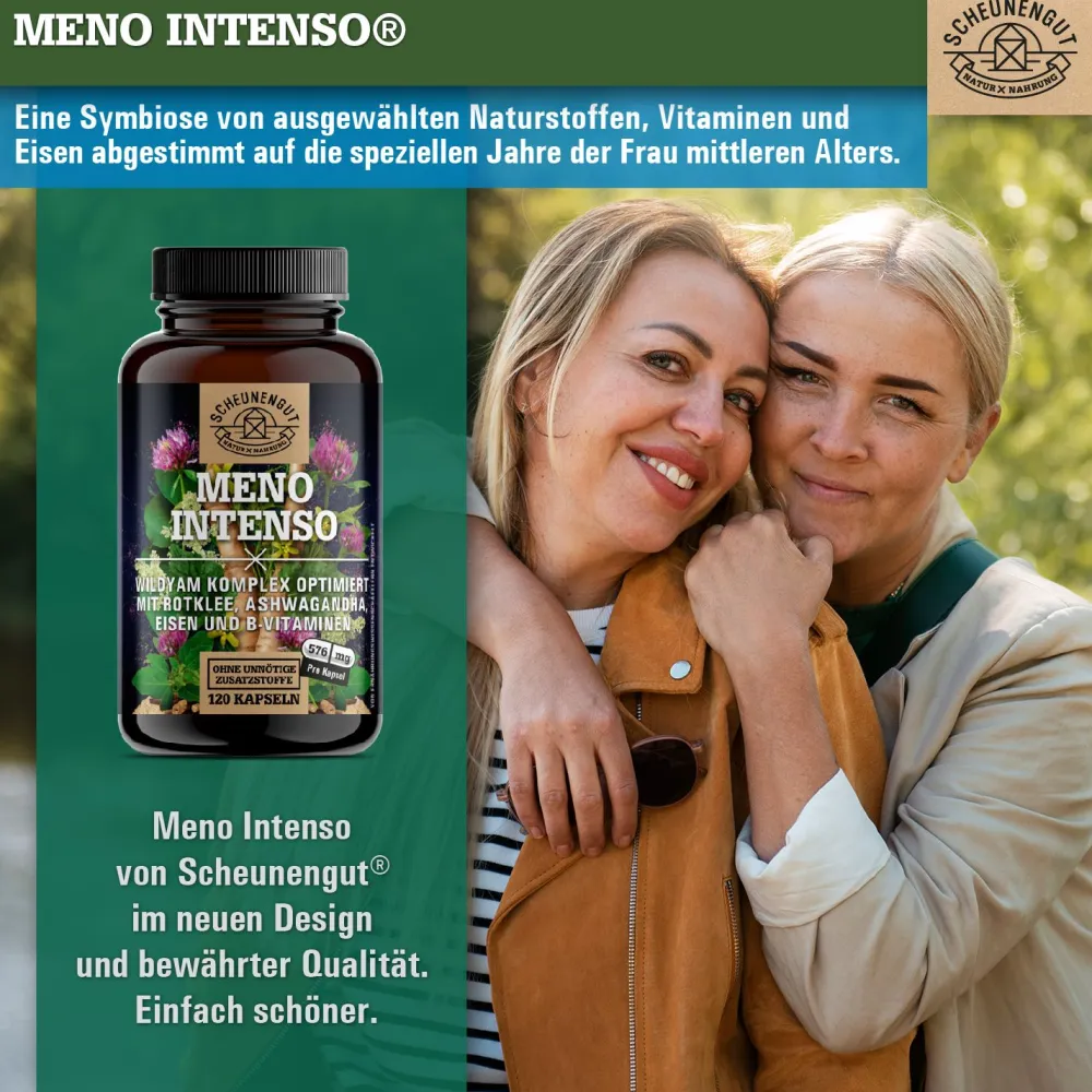 ® MENO INTENSO | Wechseljahre/Menopause Komplex mit Yamswurzel, Ashwagandha uvm.>SCHEUNENGUT Sale